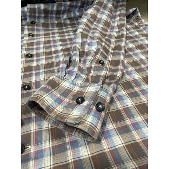 Johnnie-O Hangin' Out Men’s XL Button Up Shirt Long Sleeve Misc Plaid Cotton-EUC - Picture 7 of 13